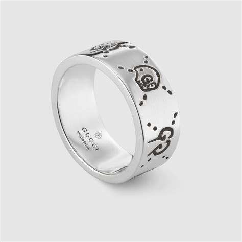 gucci silver ring ghost|925 Sterling Silver Small GucciGhost Ring .